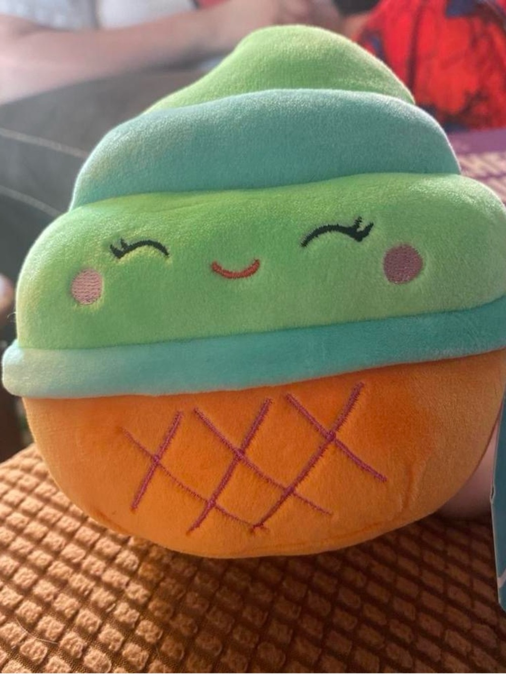Squishmallows Green, Teal & Orange Ice Cream Cone Plush